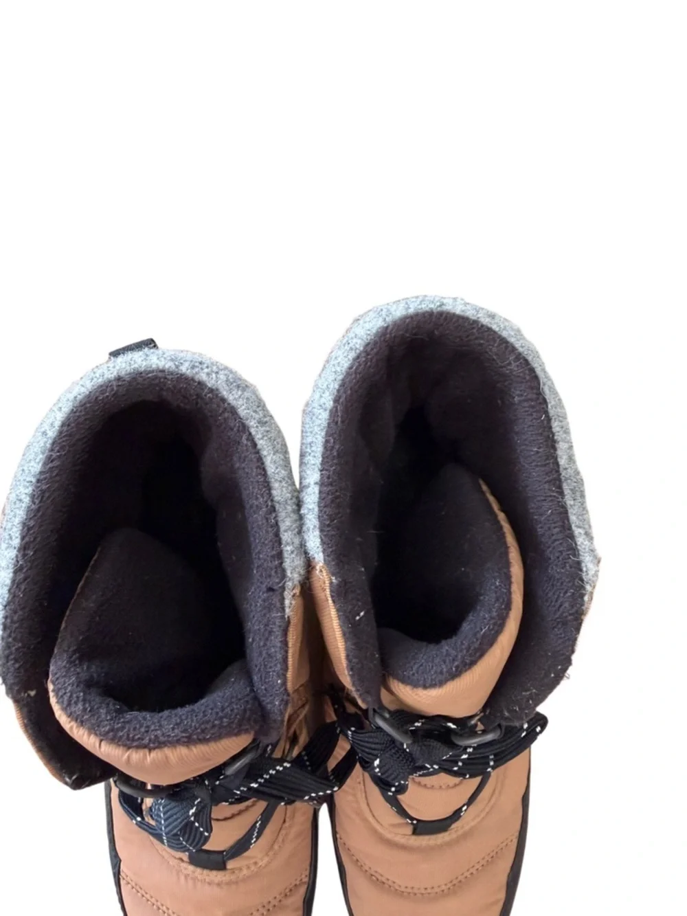SOREL Whitney Short Lace Snow Boots Brown / Black Size 10 Women's